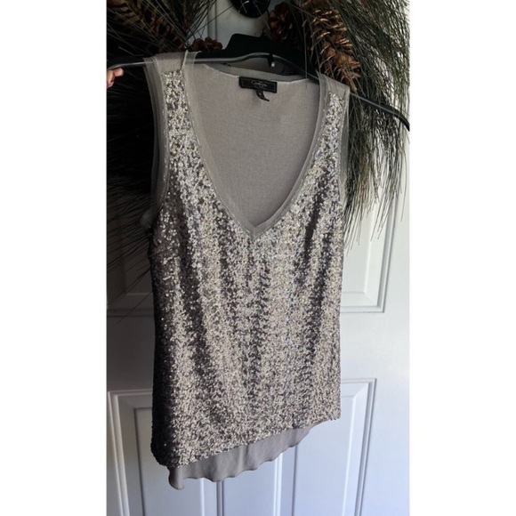 Jessica Simpson Sleeveless Sequin Top/Tank Size Small - Picture 11 of 12